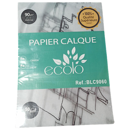 Bloc de 50 Feuilles A3 de Papier Calque 90G