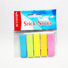 Marque Page 5 Couleurs Fluorescente x 25 Feuilles