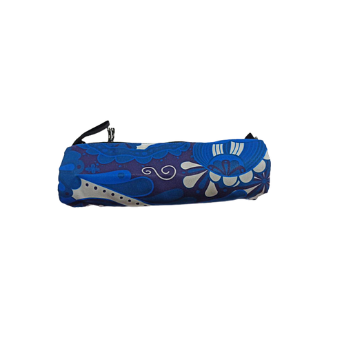 Trousse 1 Poche avec Motif Fleurs Bleu