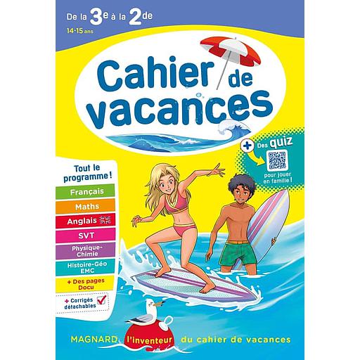 Cahier de vacances de la 3e à la 2de