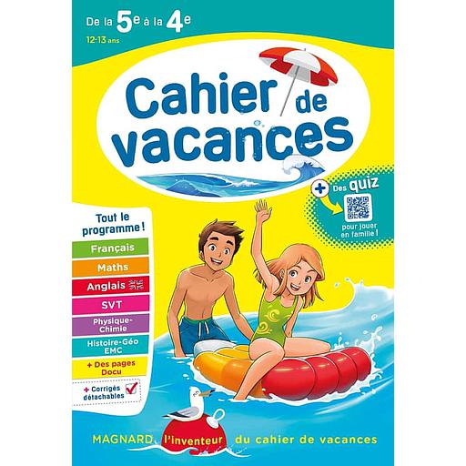 Cahier de vacances de la 5e à la 4e