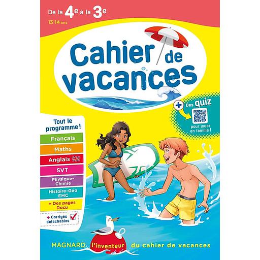 Cahier de vacances de la 4e à la 3e