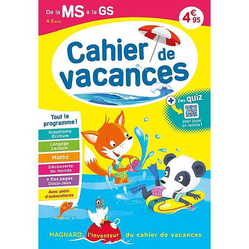 Cahier de vacances de la MS à la GS