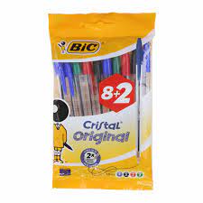 Pochette de 10 Stylo à Bille Bic