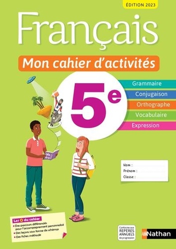 Français mon cahier d'activités 5ème - 2023