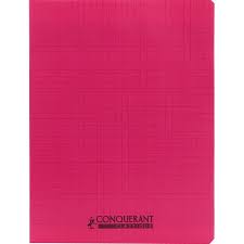 Cahier Pique Séyès 96P Conquérant Polypro Rose 90G 17*22