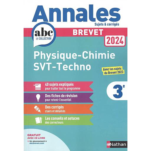 Physique-Chimie, Sciences de la vie et de la terre, Technologie 3e