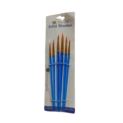 Pochette de 6 Pinceau Rond