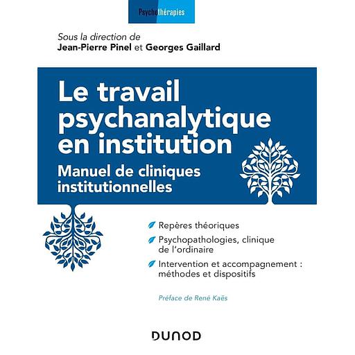 Le travail psychanalytique en institution - Manuel des cliniques institutionnelles