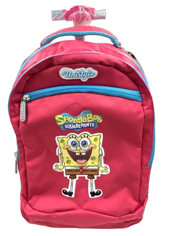 Cartable a Roulette 3 Poche Tissu Imperméable avec Roues Silencieuses