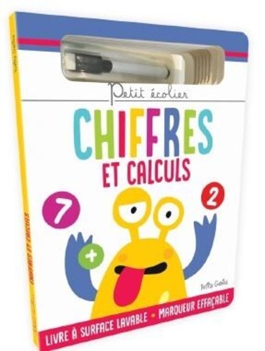 Chiffres et calculs 2  - Livre à surface effaçable avec un marqueur effaçable
