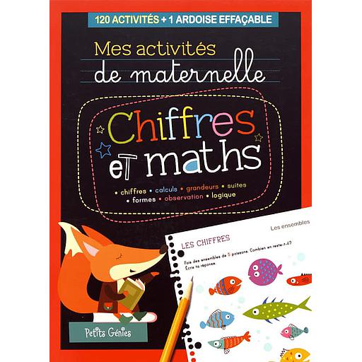 Chiffres et maths  - 120 activités + 1 ardoise effaçable