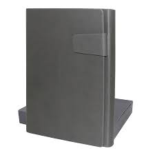 Boite Cadeau Note book Ivoire 80 Grs Couverture En Matière PU avec Fomoire Métallique 144 Pages 16*22