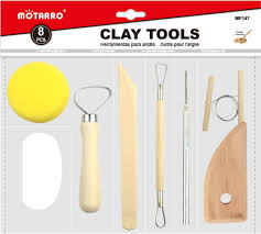 Outils de poterie de sculpture en argile molle, couteau en bois