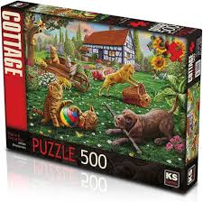 Puzzle 500 pcs Dogs and Cats at play