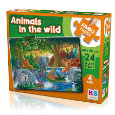 JUMBO PUZZEL - Animals in the wild 24 pcs