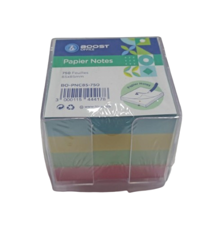 Bloc Cube 4 Couleur avec Boite 76x76MM 750 Feuilles