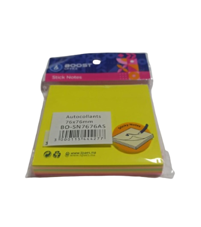 Post-it 76x76MM 5 Couleur Fluo