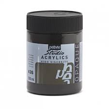 Peinture Acryliques Pot de 500 ml Noir de Mars