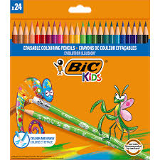Crayon de Couleur EVOLUTION ILLUSION, Gommable