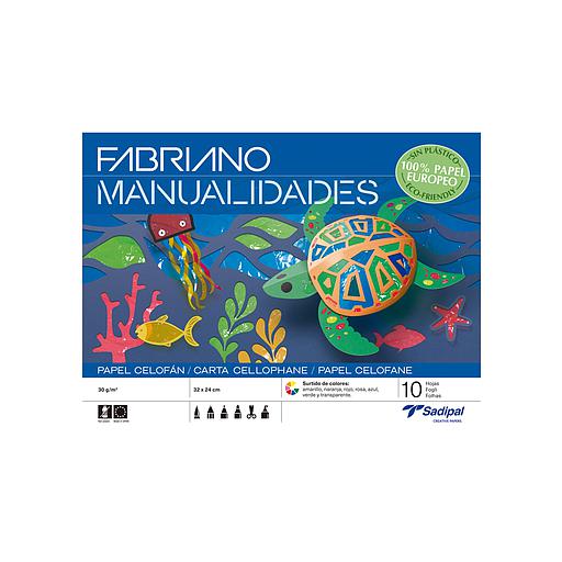 Bloc Artisanal 10 Feuilles de Papier Cellophane Coloré