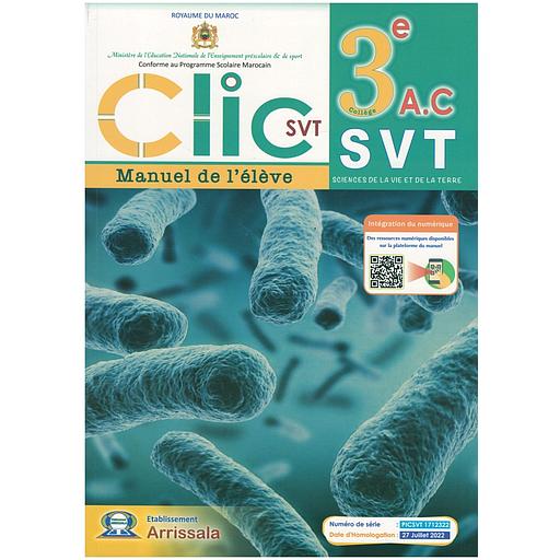 Clic SVT 3AC - Manuel de l'élève