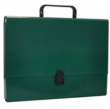 Classeur A4/5cm, avec Poignée et Fermeture à Clip, Vert