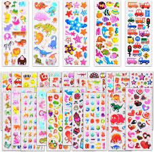 Pochette Autocollant 3D 12 Modelés