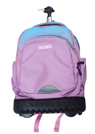 Pack Cartable à roulettes Algo 3 pièces Marshmallow