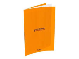 Cahier Pique Polypro 96P  24*32 90G Conquérant Orange