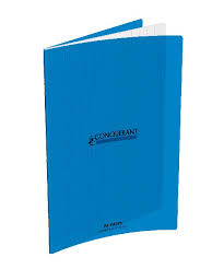 Cahier Pique Polypro 96P  24*32 90G Conquérant Bleu