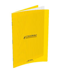 Cahier Pique Polypro 96P  24*32 90G Conquérant Jaune