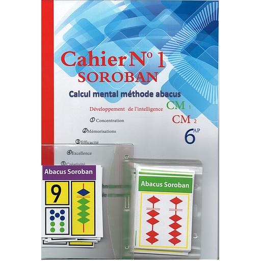 Cahier N°1 SOROBAN Calcul mental méthode abacus + Carte Number CM1/CM2/6éme