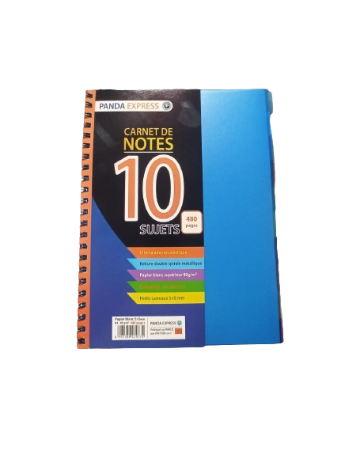 Registre de Notes Spiral 10 Sujet 480P 80G 5*5
