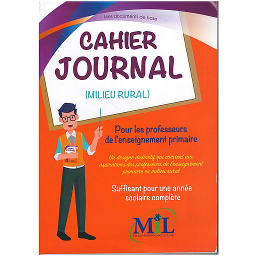 cahier de journal pour l'enseignement primaire (milieu rural)