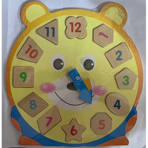 Jeux éducatif : Puzzel en bois L'horloge (Chat)