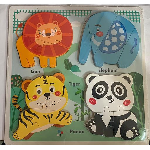 Jeux éducatif : Puzzel en bois (les animaux)