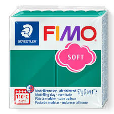 Pâte polymère Fimo Soft 57 G - Vert sapin