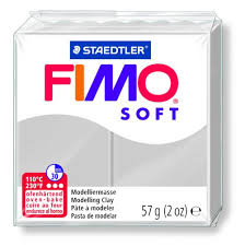 Pâte polymère Fimo Soft 57 G - Gris Dauphin