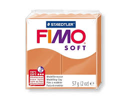 Pâte polymère Fimo Soft 57 G - Cognac