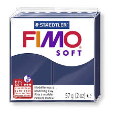 Pâte polymère Fimo Soft 57 G - Bleu Fonce