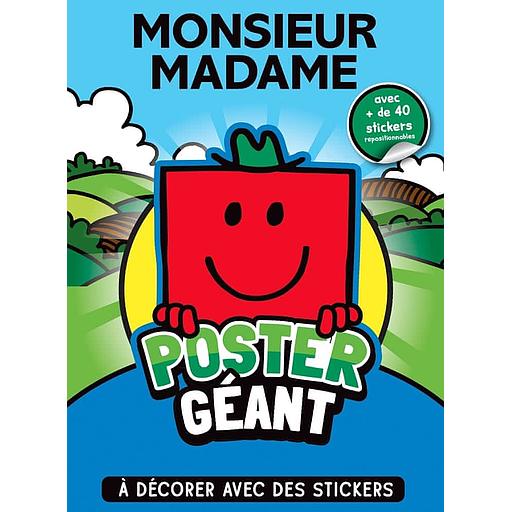 Poster géant Monsieur Madame - A décorer avec des stickers