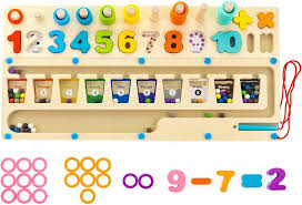 Three In One Maze Logarithm Board