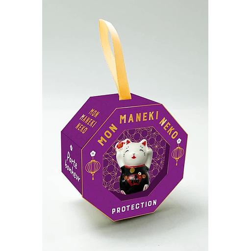 Mon Maneki-neko porte-bonheur Protection - Avec 1 chat porte-bonheur en céramique