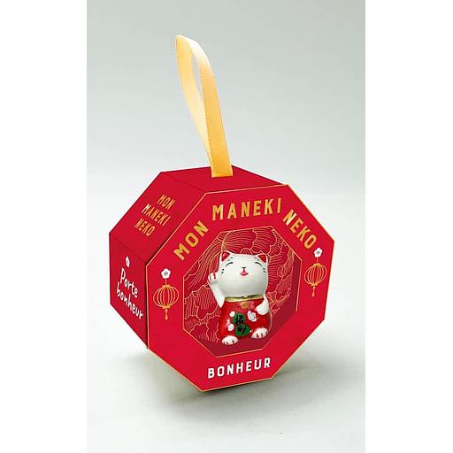 Mon Maneki-neko porte-bonheur Bonheur - Avec 1 chat porte-bonheur en céramique