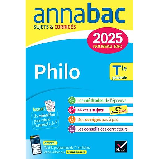 Philo Tle générale - Sujets & Corrigés