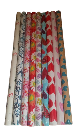 Papier Cadeau 60G 70*2M Série Fleur