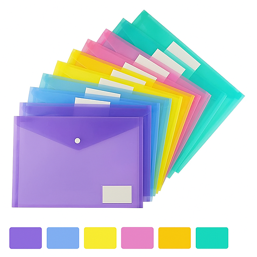 Enveloppe Plastique Transparente avec porte étiquette