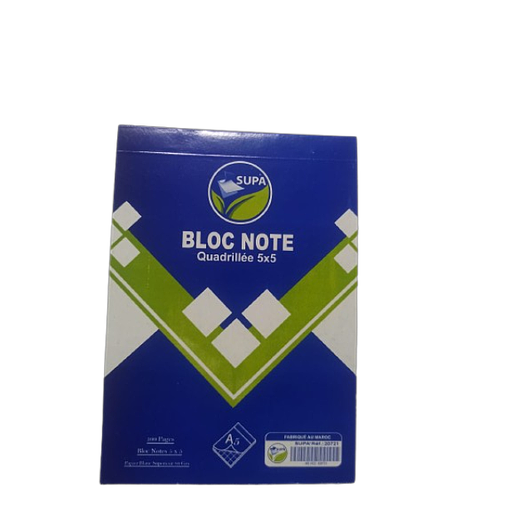 Bloc Note 160Pages A5 Pique 5*5 Sans Spiral