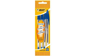 Set de 4 Stylo Bic Cristal Medium Blue